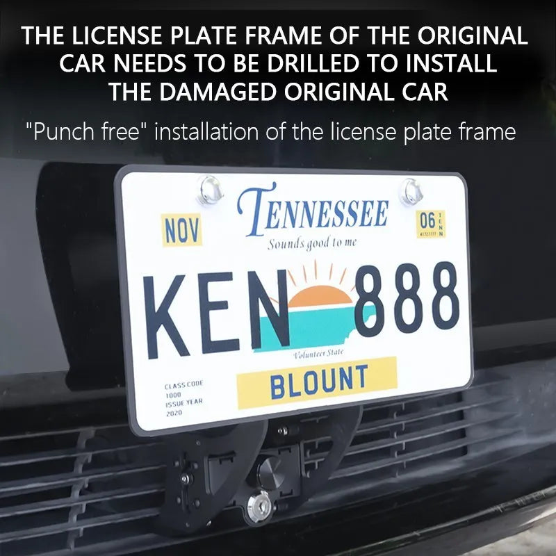 No Drill License Plate Holder for Tesla Model 3 Y Front License Plate Bracket Mounting Kit with Anti-Theft Features Accessories