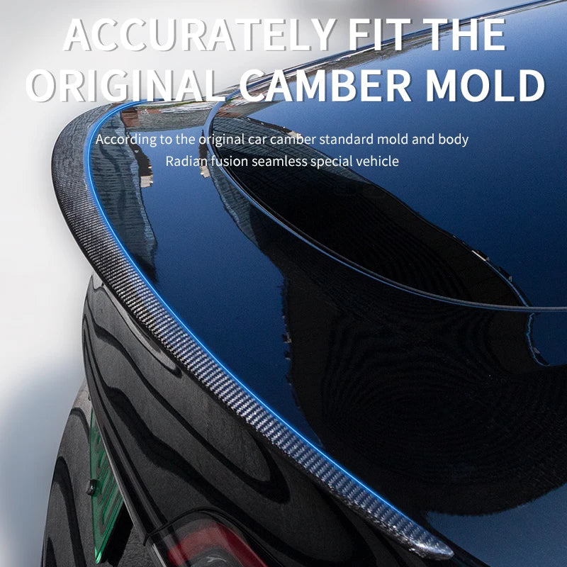 For Tesla New Model Y 2023 Model 3 Trunk Wing Spoiler Rear Trunk Spoiler Tesla Modely Real Carbon Fiber Original Car Accessories