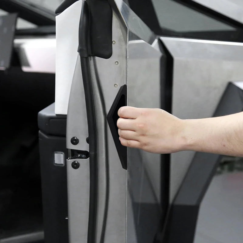 Door Handles For Tesla Cybertruck 2023 2024 4pcs Silicone Fingerprint Resistant Door Closer Handle Hidden Car Interior Accessori