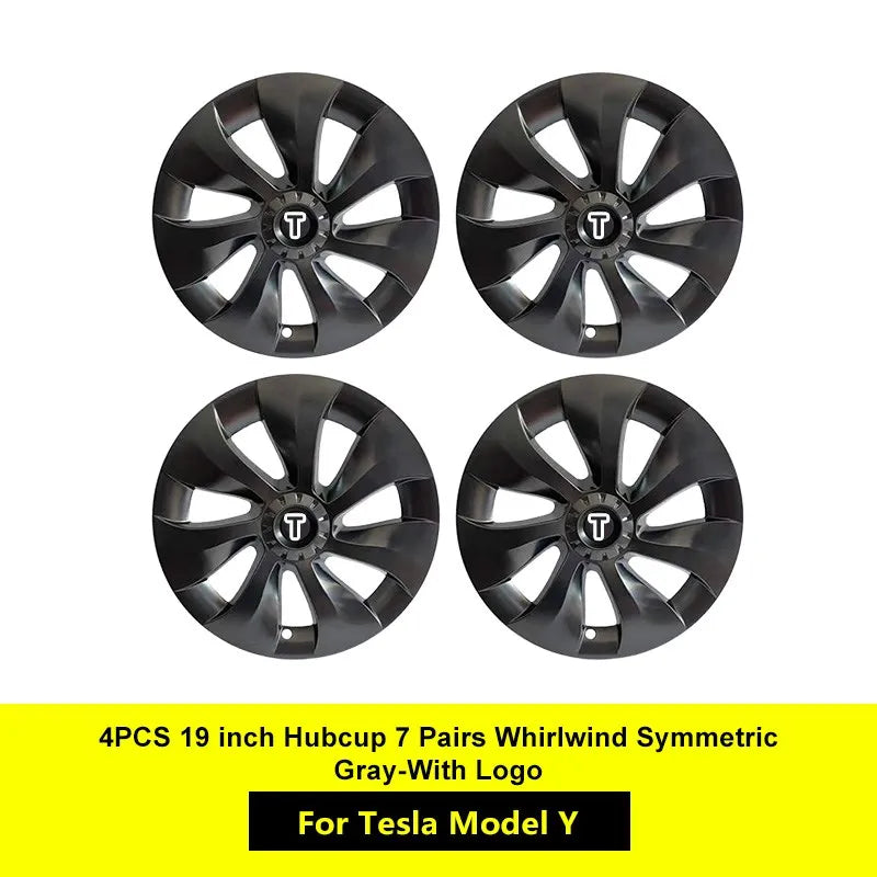 4PCS for Tesla Model Y 2023 Hub Cap Performance Replacement Wheel Cap 19 Inch Automobile Hubcap Full Rim Cover Accessories