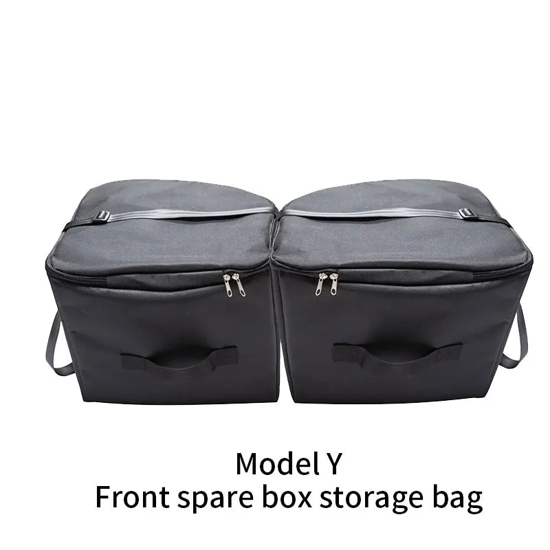 For Tesla Model Y 2017-2023 Front Trunk Storage Bag Auto Interior Accessories Oxford Cloth Wear-resistant Portable Organizer Bag