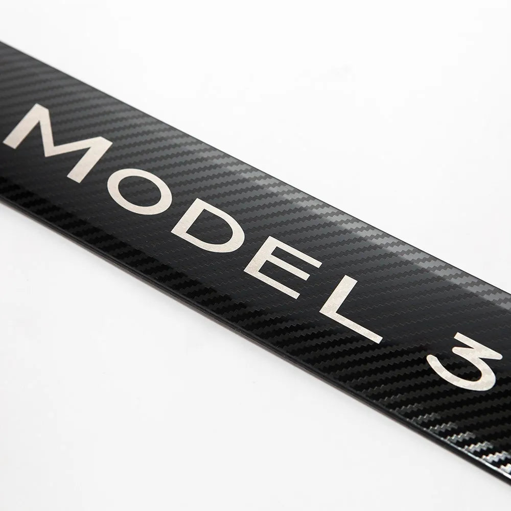Xyzplus Model3 2023 Door Sill Decoration Wrap Cover For Tesla Model 3 2022 Accessories Pedal Protection Strip Carbon Fiber
