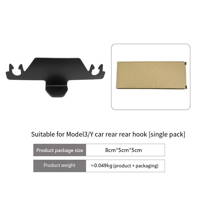 for Tesla Model 3 Y 2023 Car Seat Back Hook for Rear Seater Hanger for Bag Headrest Organizer Holder Interior Accessories