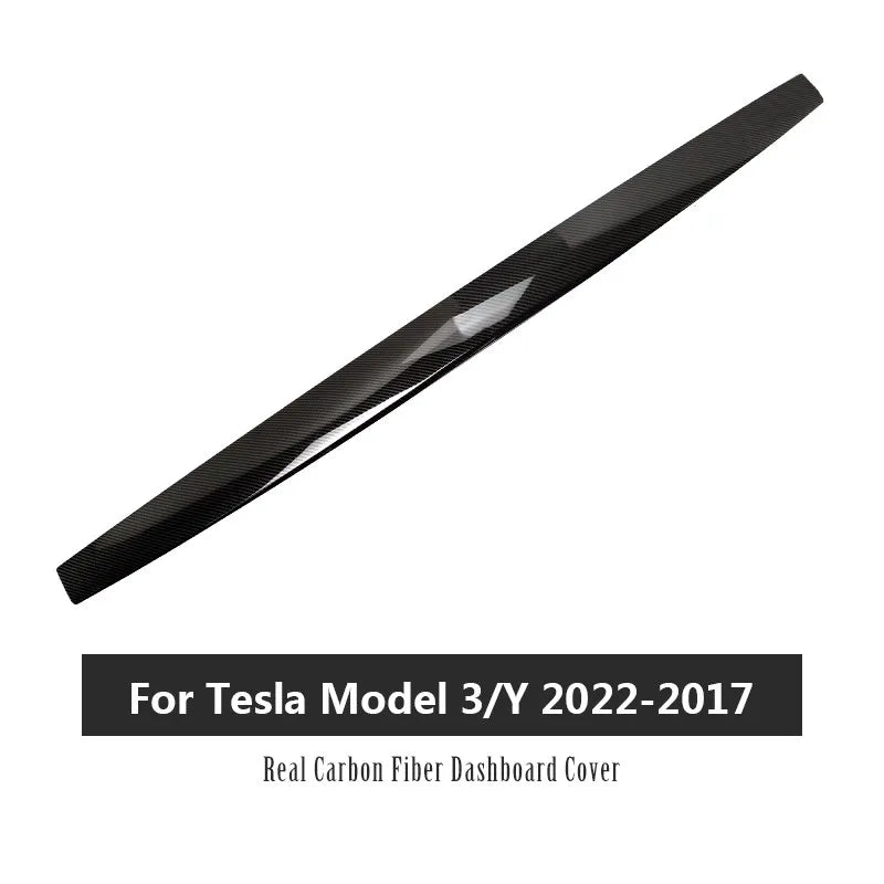 Xyzplus Dashboard Cover For Tesla Model 3 2023 Real Carbon Fibre Center Console Instrument Trim Model Y Accessories Model3 2022